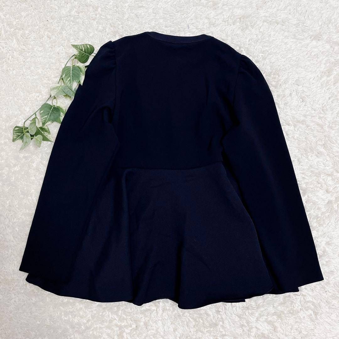 セレモニー服　ブラウス　パンツ　3点セット　ペプラム　フォーマル　美品 S