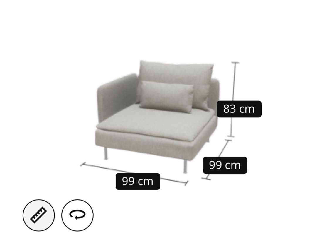 IKEA ソーデルハムン カバーのみ フィーンスタホワイト