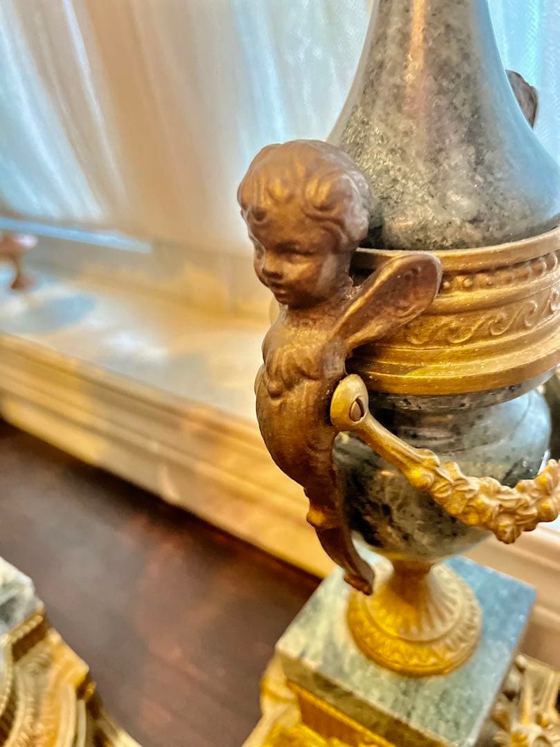 イタリア製 Imperial 置き時計 燭台セット　アンティーク