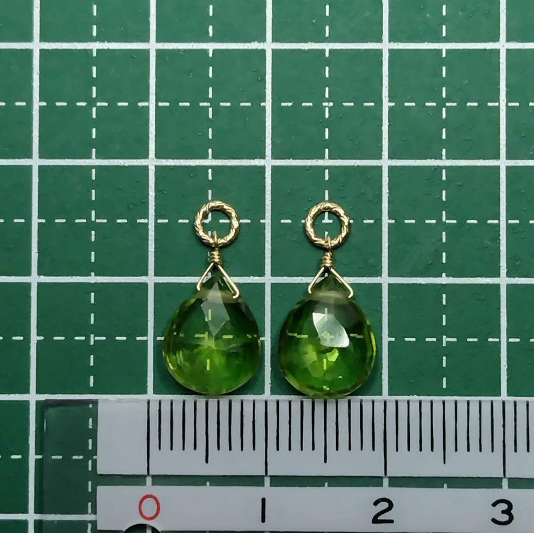 No.1345 大粒 ペリドットとローズクオーツ ペンダントトップ チャーム