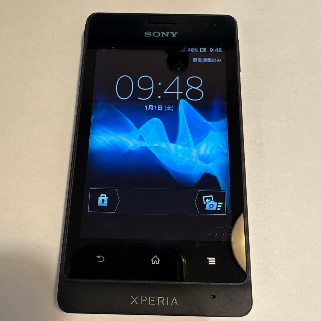 SONY Xperia go ST27i ブラック SIMフリー