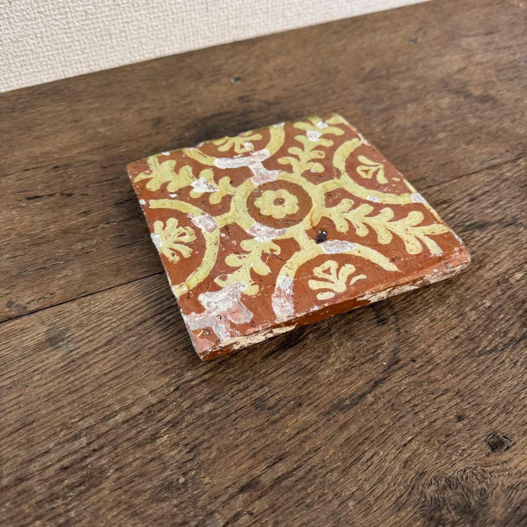特別出品 欧州中世象嵌タイル 古道具 アンティーク ビンテージ 骨董 古美術