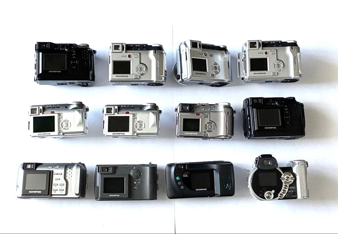【OLYMPUS　CAMEDIAほか】 コンパクトデジカメ 12台まとめ売り