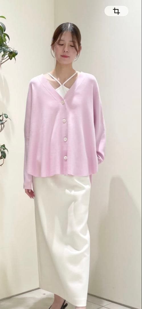 LE PHIL ルフィル　オーバーサイズラウンドヘムカーデ　ピンク　Ｆサイズ