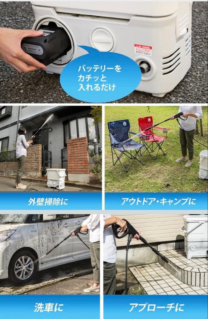 【年末値下げ！半額以下！】コードレス高圧洗浄機　アイリスオーヤマSDT-L01Ｎ