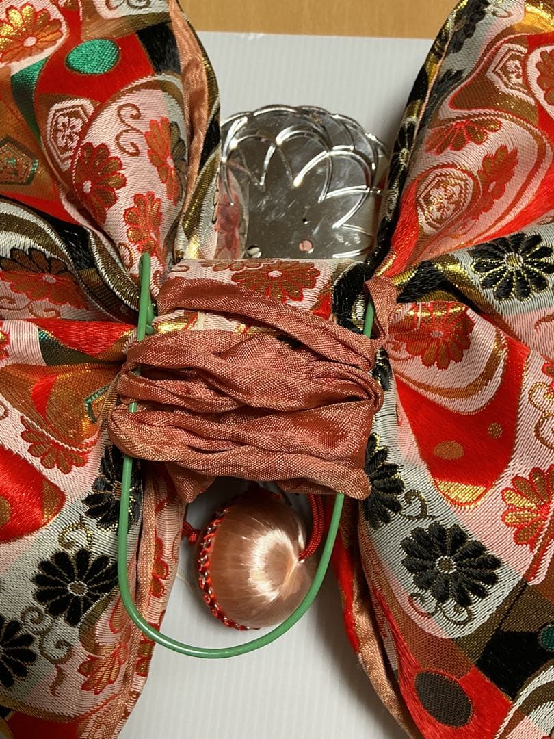 【中古】七五三女の子　四ツ身着物　長襦袢　作り帯　帯揚げ　帯締め　しごき　箱せこ