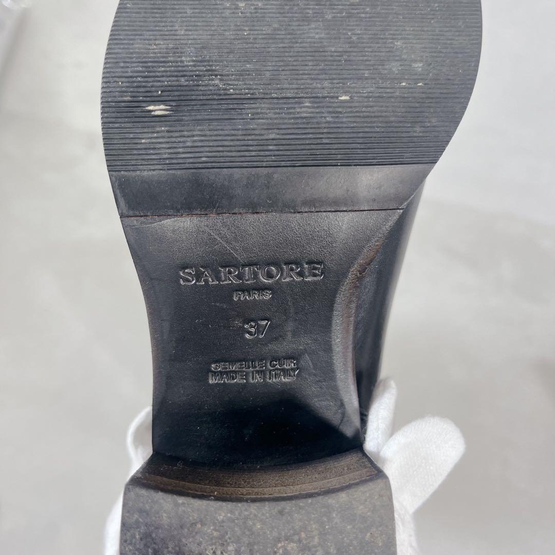 極美品✨SARTORE サルトル 本革 ロングブーツ シンプル 黒 37