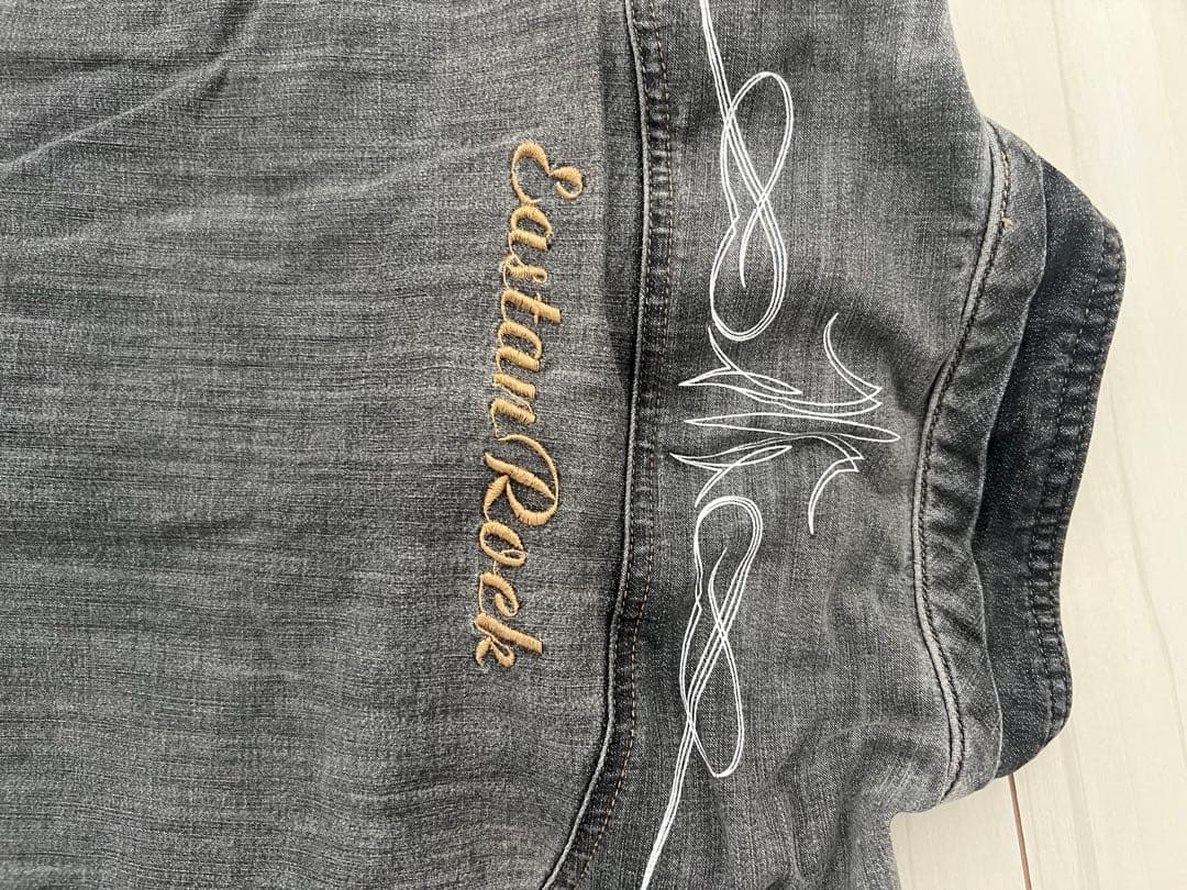 凍りのK 美品 PPFM 入手困難 スカル 刺繍 デニム つなぎ