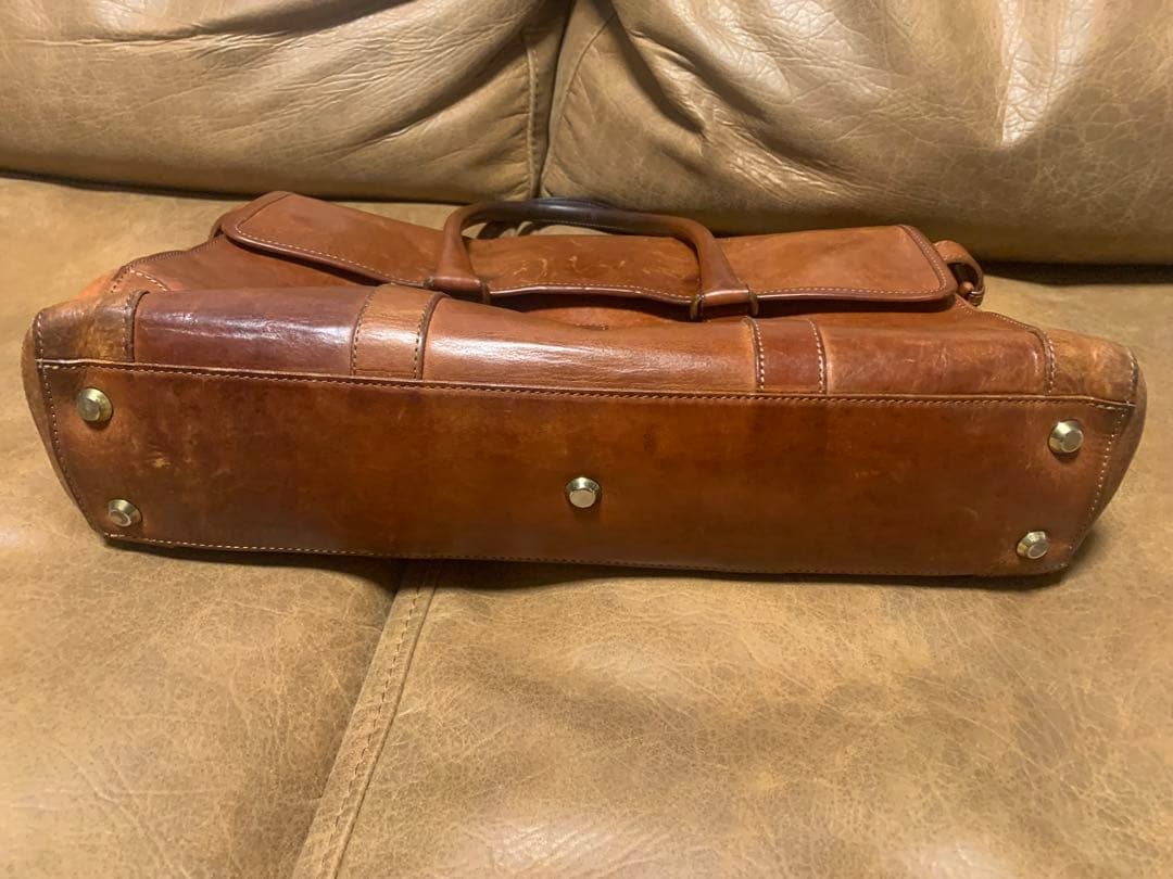 sot ソット プエブロレザー　フラップブリーフトートバッグ　キャメル