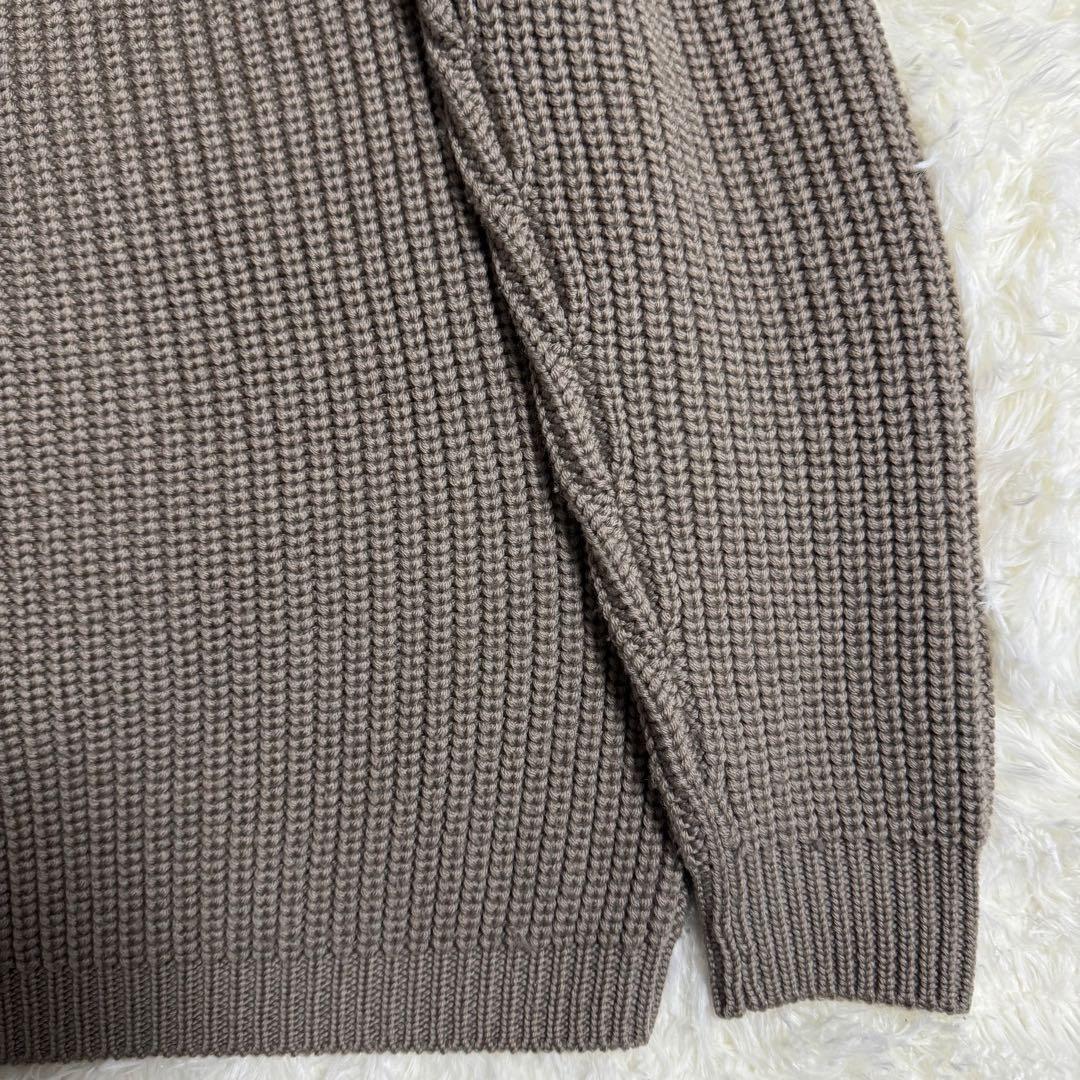 バトナー BATONER シグネチャー クルーネック ニット グレージュ S