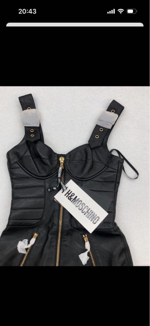 BUYEE　 MOSCHINO ブラックミニワンピース