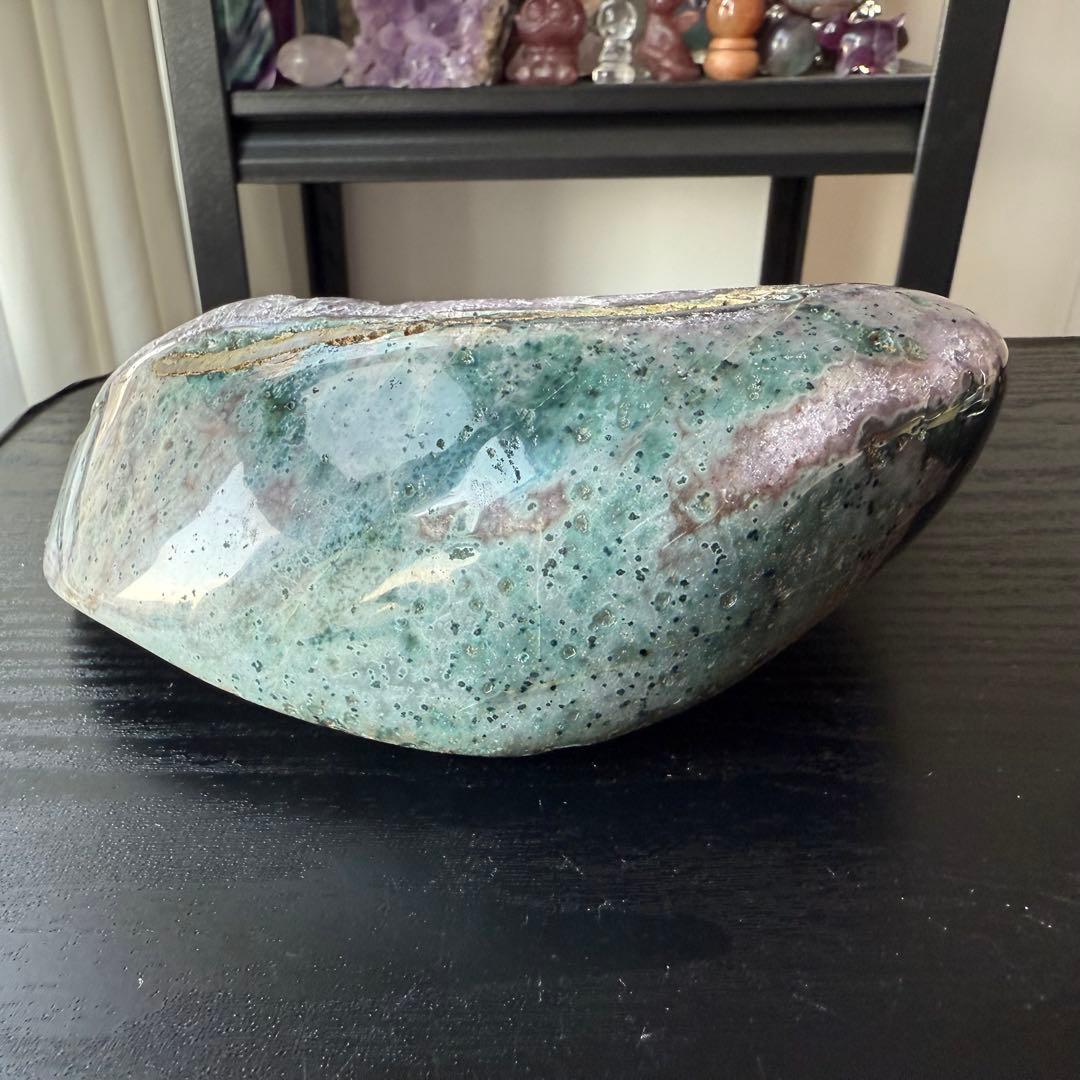 天然石アメジストのドーム　置物　原石NO.112010