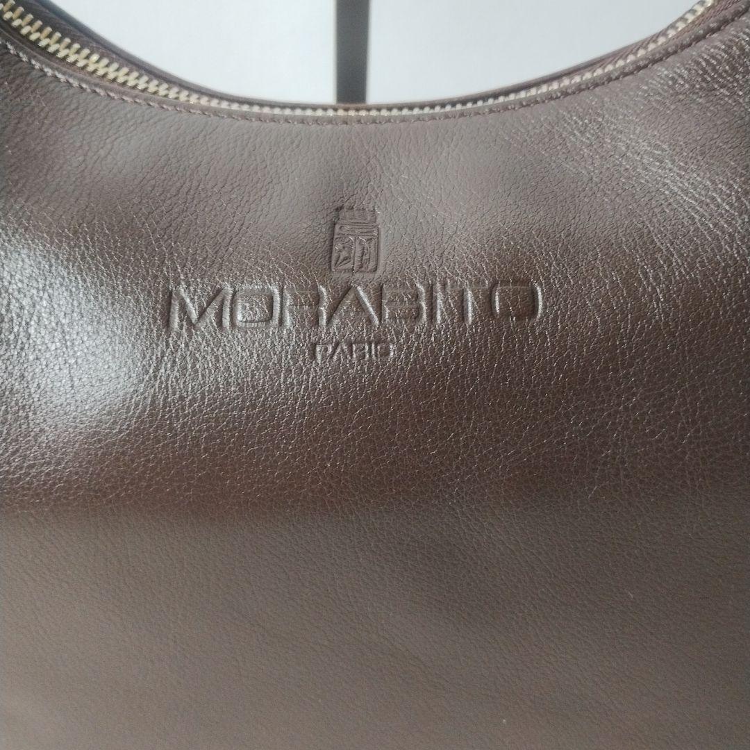 【美品】モラビト　MORABITO　ホーボー　ショルダーバッグ　金具　ブラウン