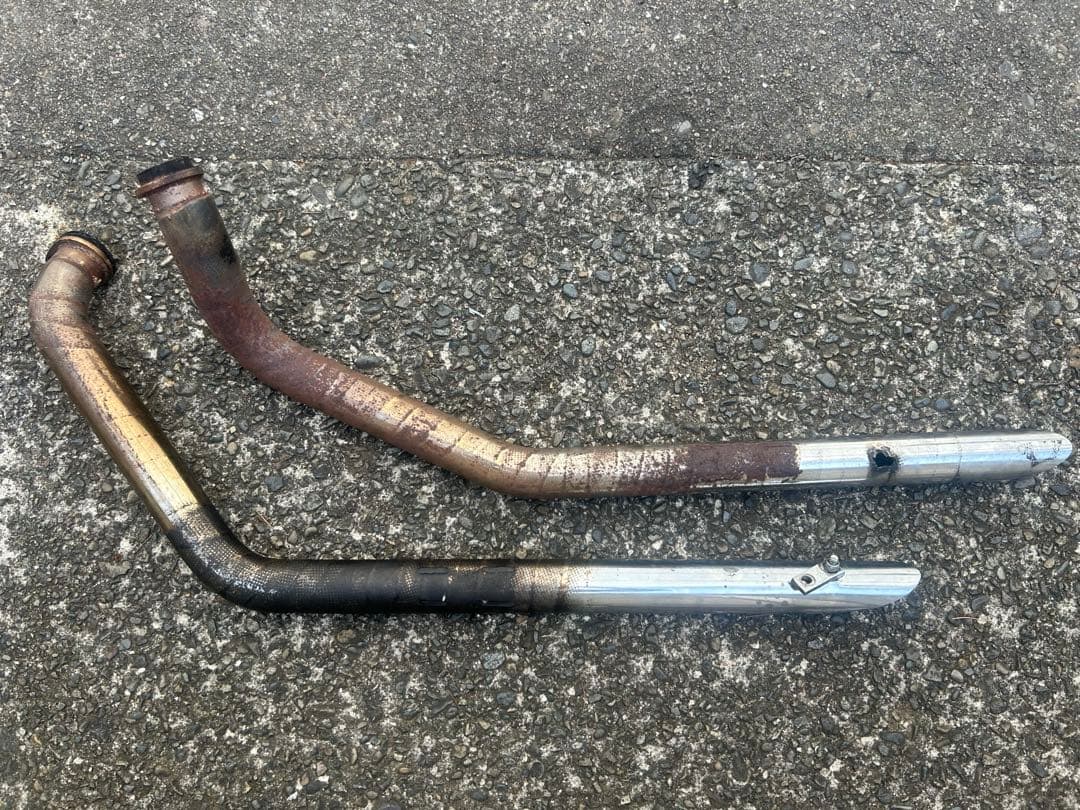 【いっせい】ショベルヘッド　2インチ　スラッシュカット　マフラー　ハーレー