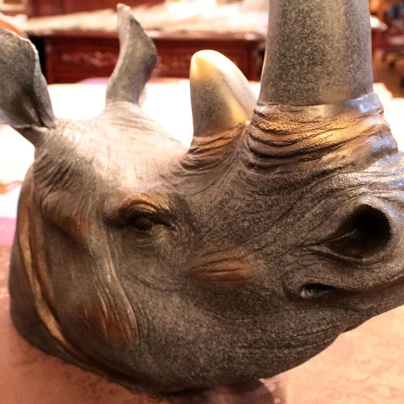 アニマルヘッド サイ ウォールデコレーション 壁掛け 動物 157-006