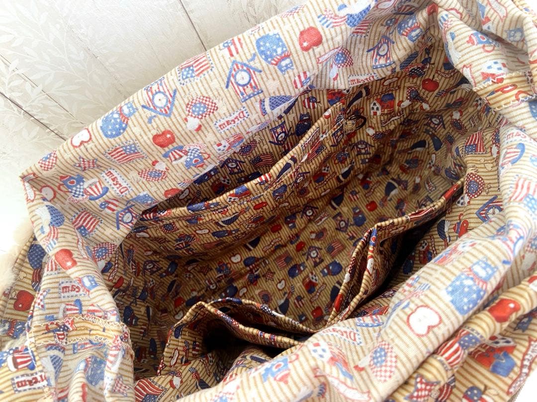 デニムリメイクバック　フワモコクマ