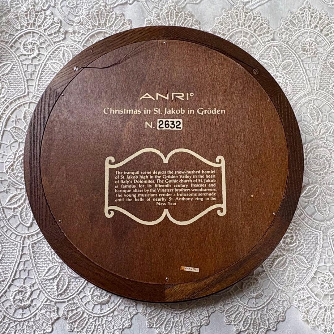アンリ人形 ANRI 壁掛け　1971年　大判【クリスマスプレート】