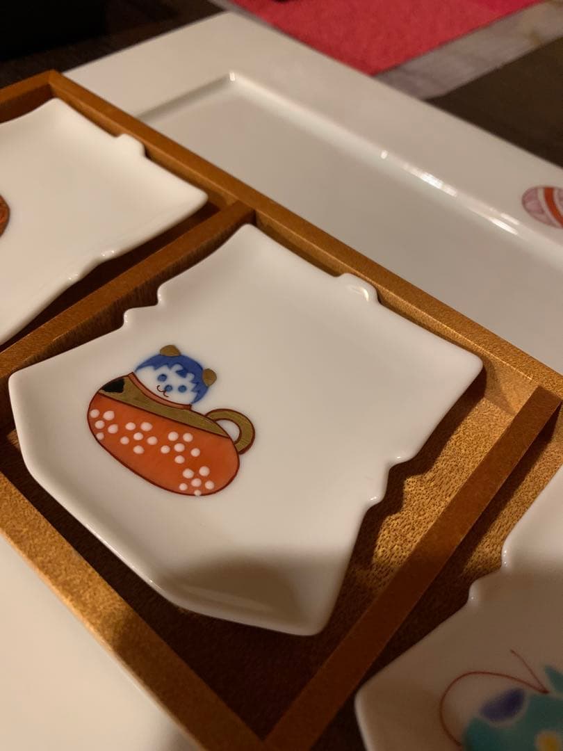 畑萬陶芸 着物皿 豆皿 小皿 雛祭り 犬筥 張り子犬 鯛 めで鯛 七五三 お正月