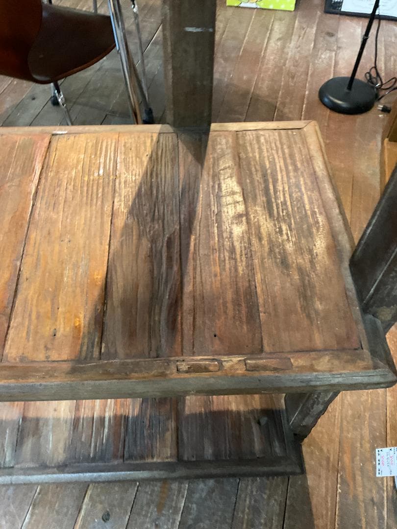 アジアン家具 飾り棚 木製 無垢材 ビンテージ　レトロ ウッドラック