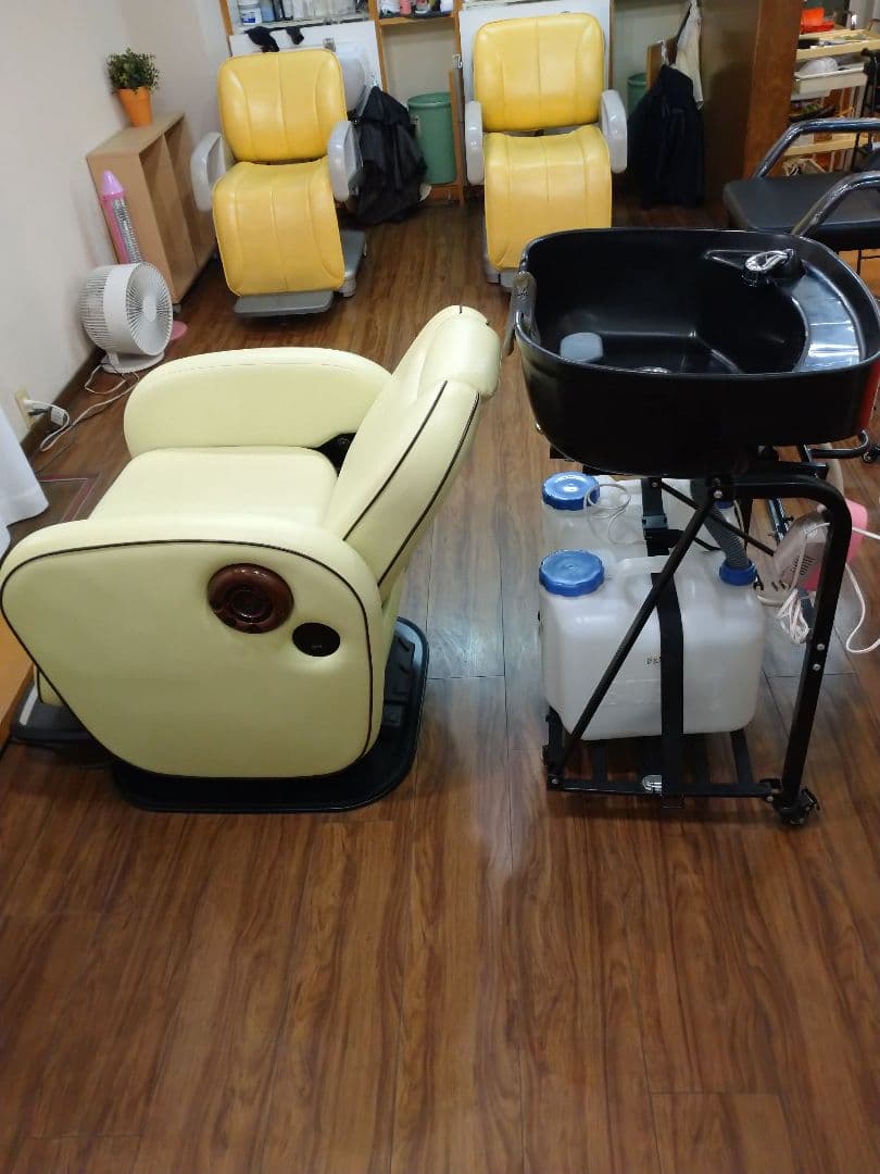 移動式シャンプー台「らくらくキャリーシャンプーII」+チェア　神戸、引取り限定