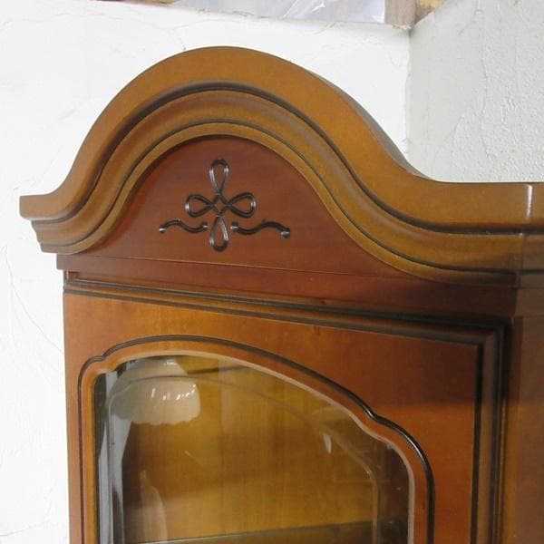 イギリス ビンテージ 家具 コーナーキャビネット 飾り棚 店舗什器 6667c