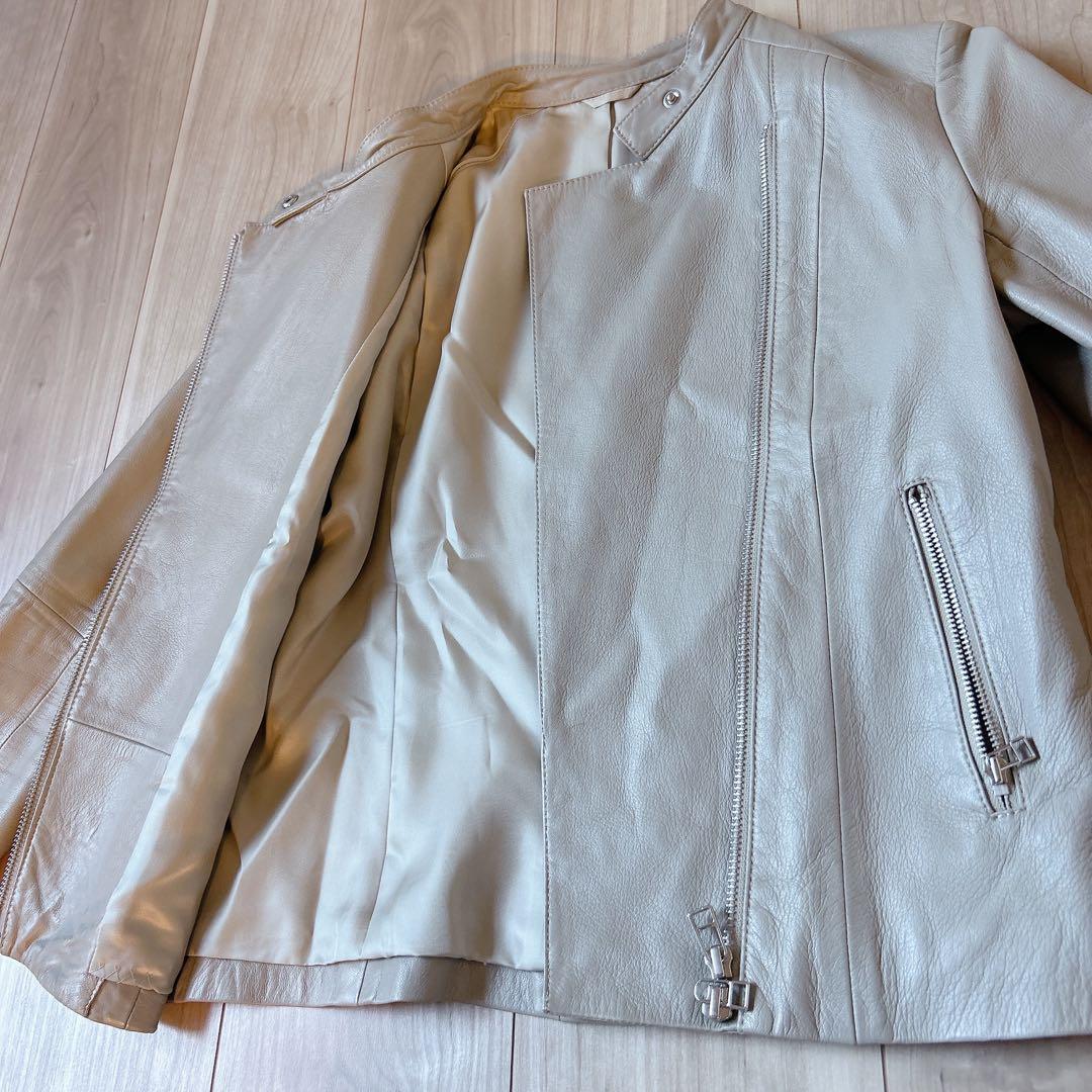 アナイ ANAYI シープレザー 羊革 ライダースジャケット 38