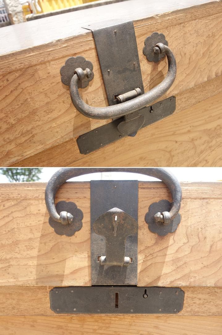 【中古】K▼長持 ながもち 古民具 箪笥 木箱 収納箱 (38643)