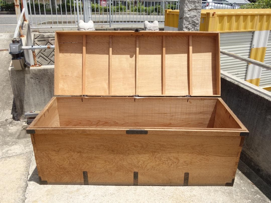 【中古】K▼長持 ながもち 古民具 箪笥 木箱 収納箱 (38643)