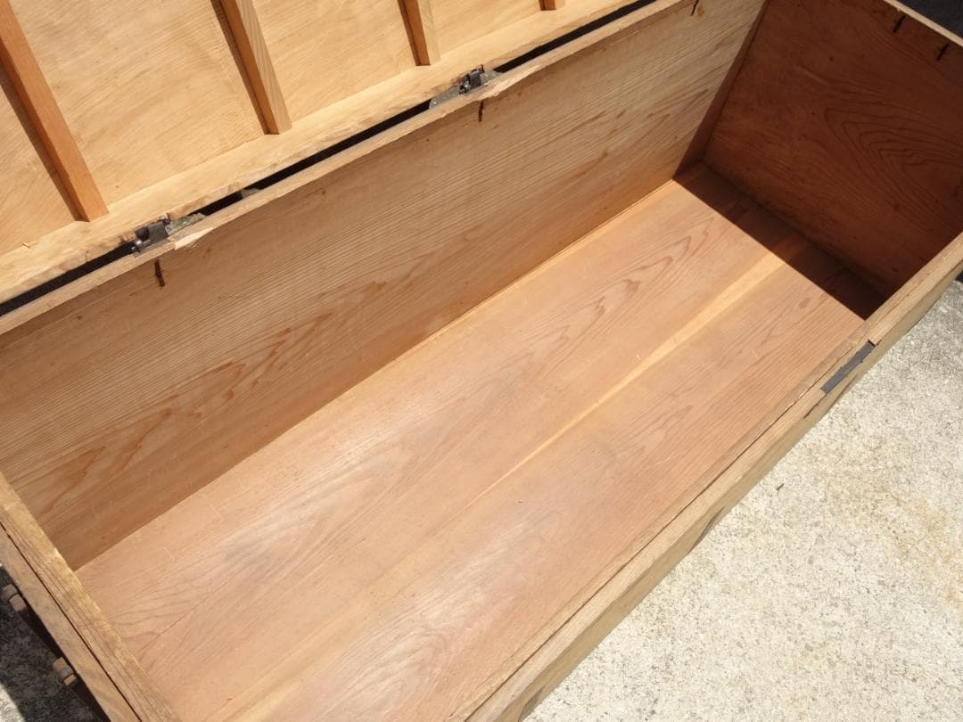 【中古】K▼長持 ながもち 古民具 箪笥 木箱 収納箱 (38643)