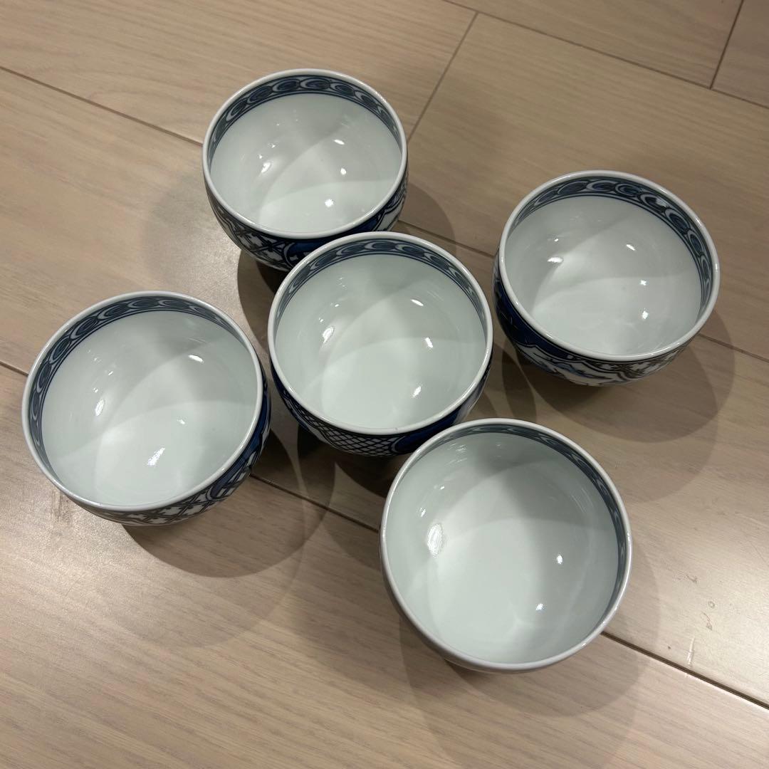 京焼　清水焼　山本壹楽　瓷彩丸紋　蓋向揃　5セット