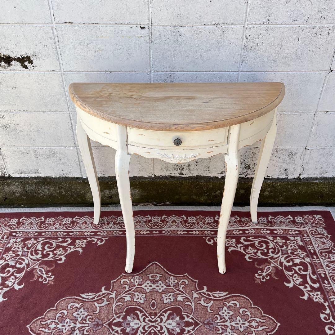 アンティークデザイン◾️木製コンソールテーブル 飾り台 ディスプレイ台 木製棚