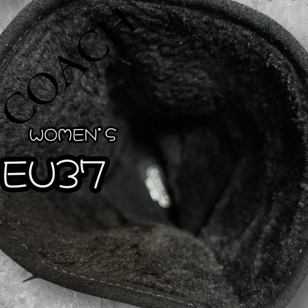 COACH シグネチャー スエード ロングブーツ ワークブーツ ムートンブーツ