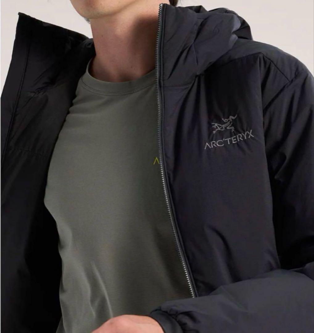 アークテリクス ATOM HOODY 黒 S 正規品 ネームロゴ ラストモデル！