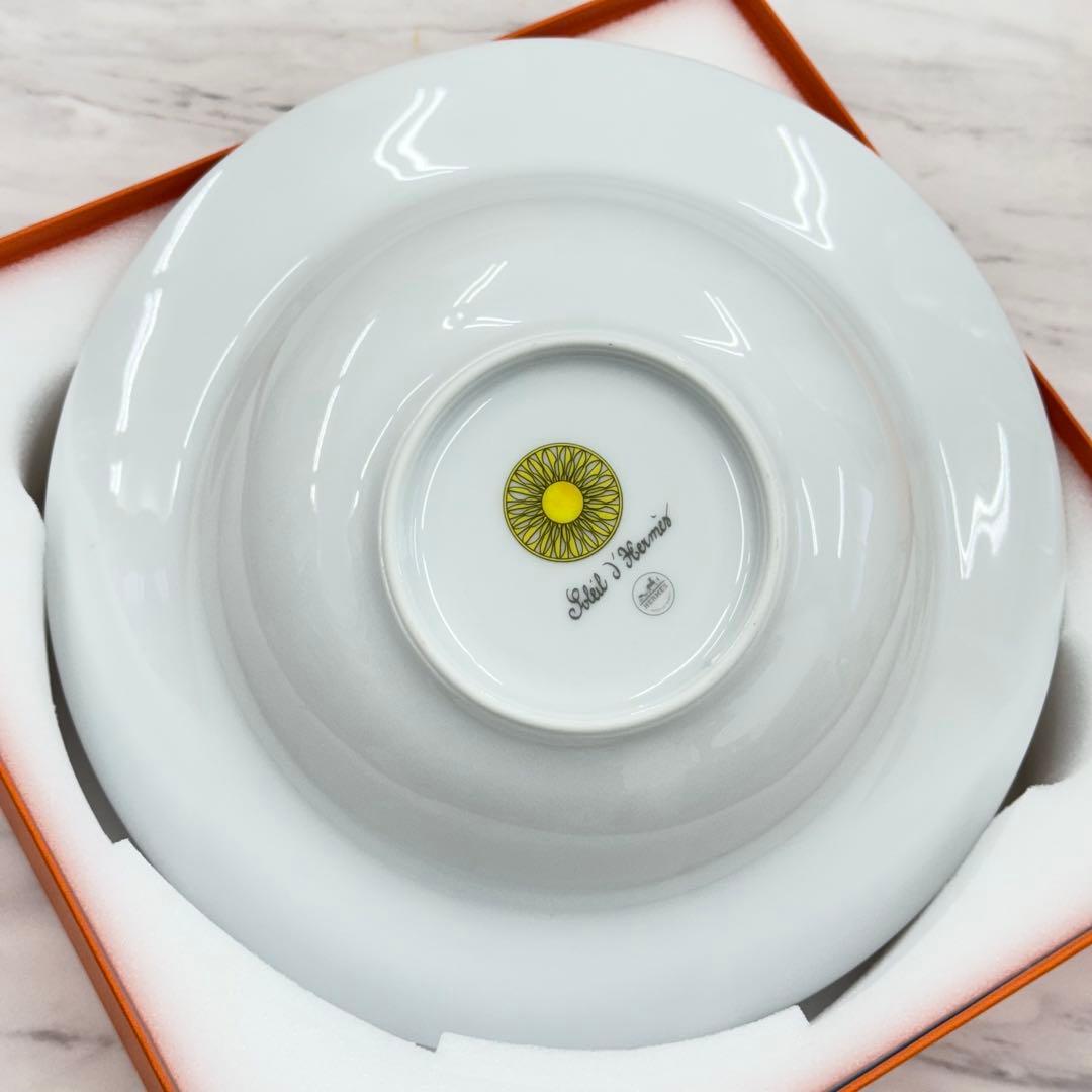 新品未使用品　エルメス ソレイユ ドゥ パスタプレート　スーププレート