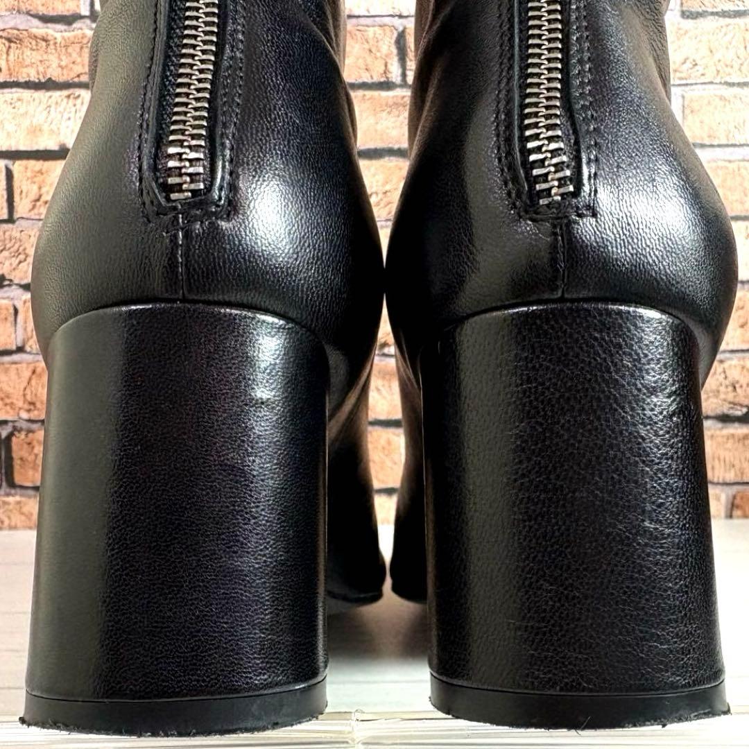 美品■FABIO RUSCONI■ショートブーツ✨バックジップ キャップトゥ