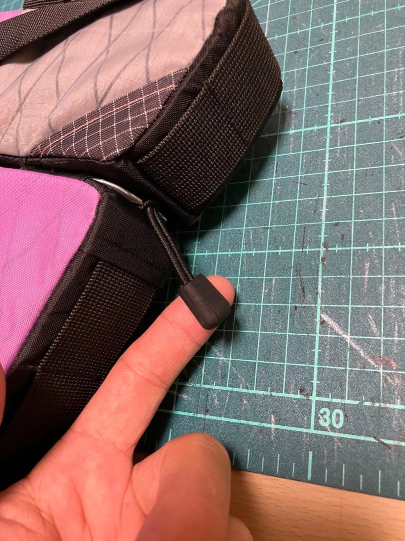 ハンドメイド　上下分割式フルフレームバッグ　X-PAC オリーブ　マルベリー