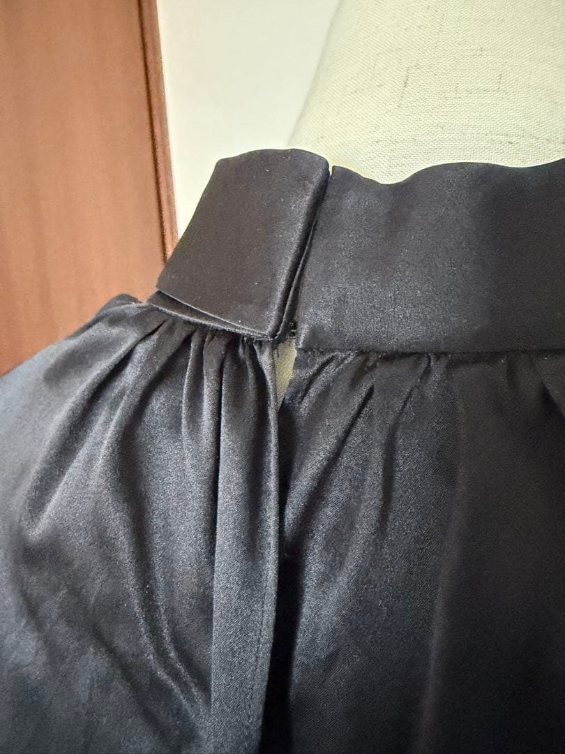 LILYSILK シルク ブラウス M 黒 ボリュームスリーブ 長袖