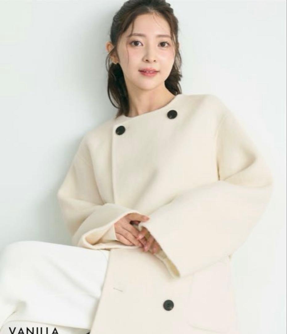 ベースメントオンライン　 ノーカラー2WAYリバーミドルコート