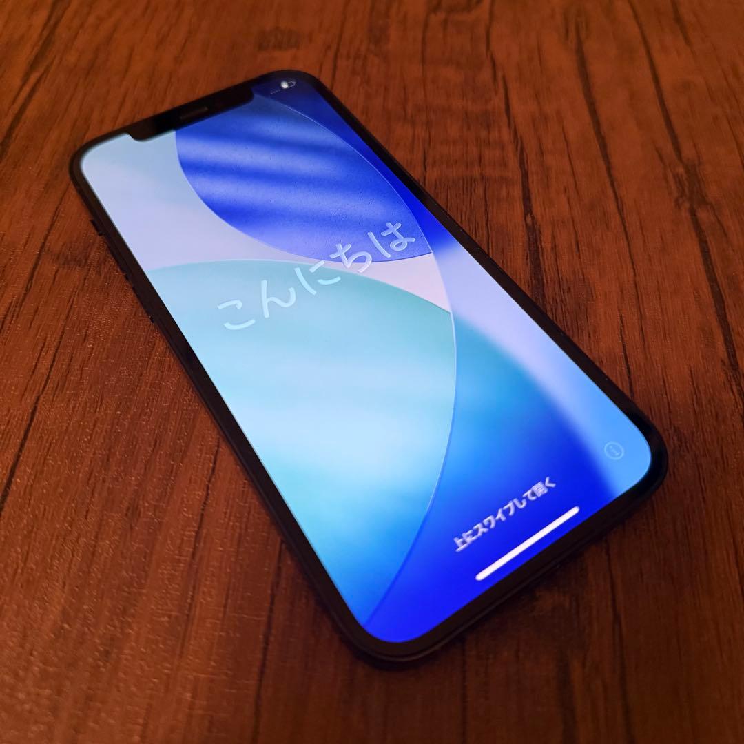iPhone12 本体 ブラック256GB 背面ガラス割れあり