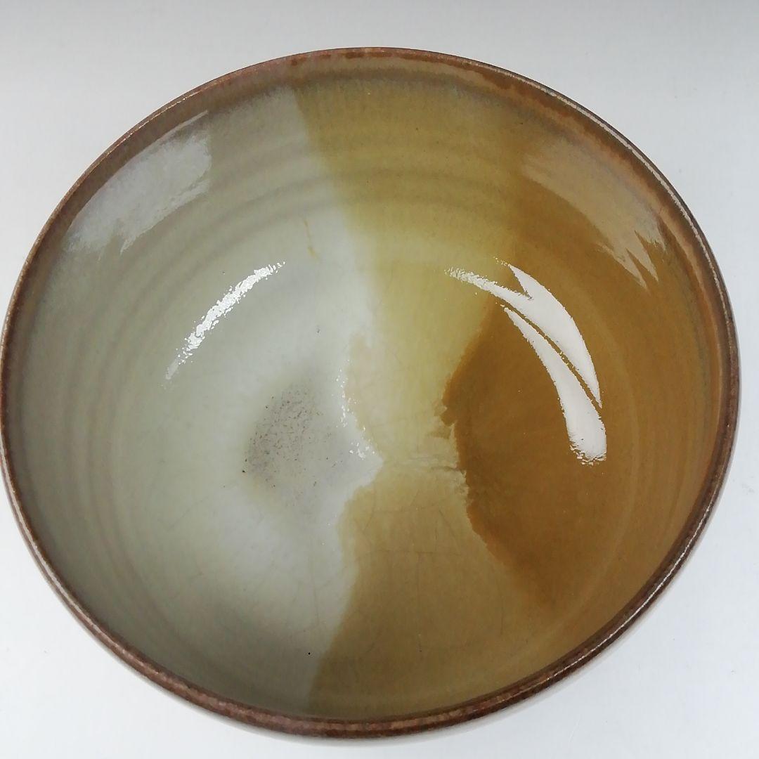 Ｔ４７７　茶碗　『高取焼』『掛分　茶碗』『高取喜恵 造』　共箱　抹茶碗　茶道具