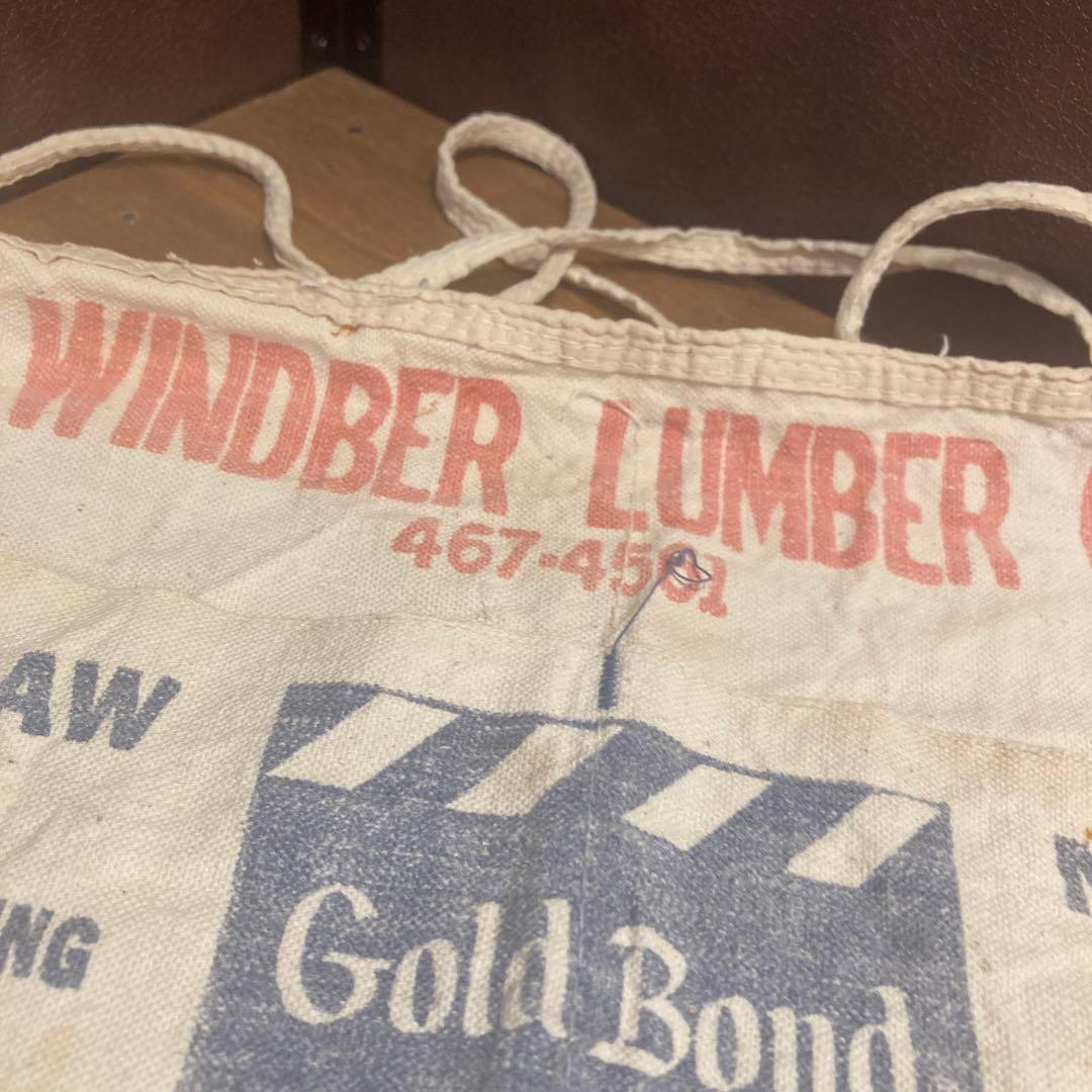 US仕入れ ヴィンテージ ネイルエプロン キャンバス ワークエプロンキャンプ84