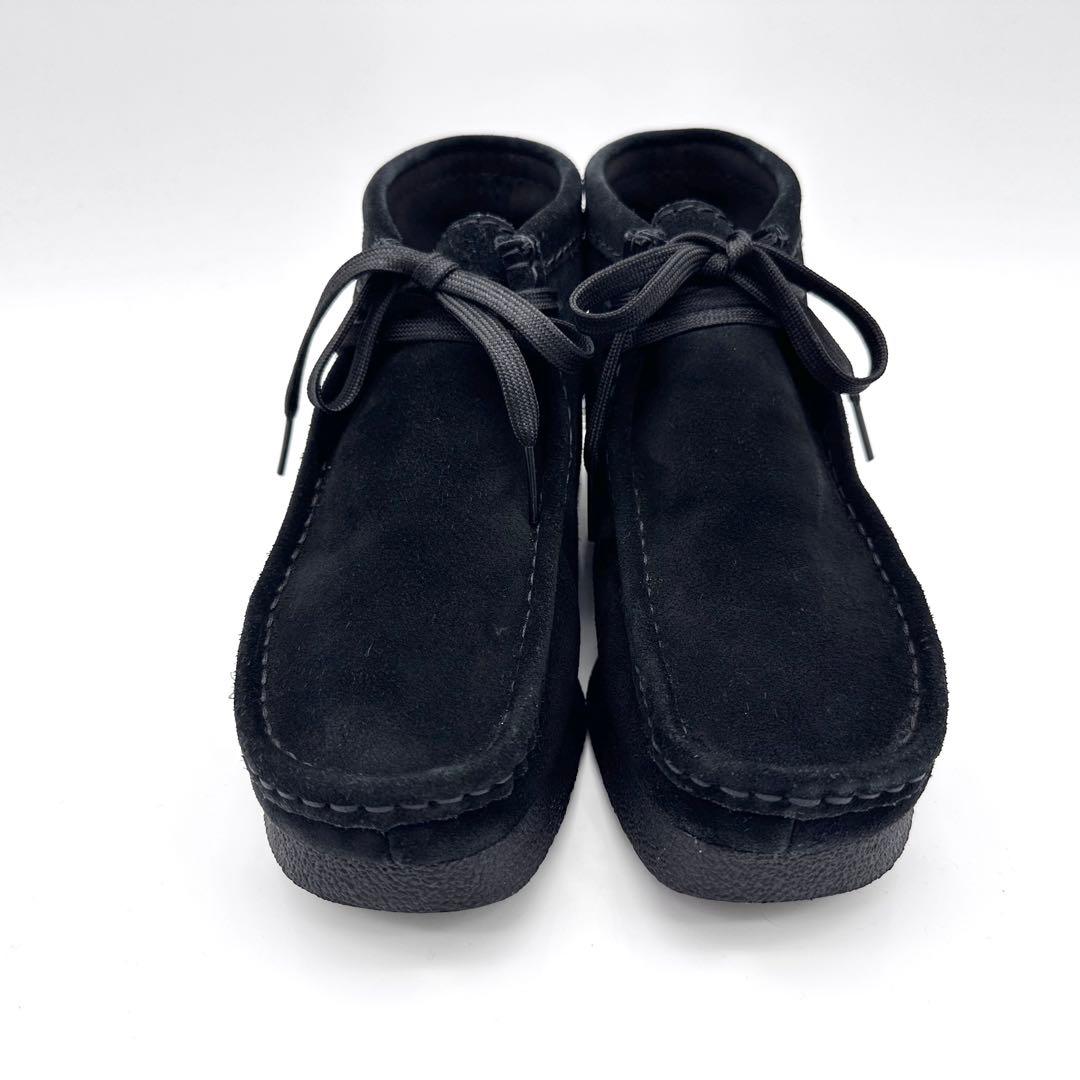 【美品】クラークス ワラビー ブーツ ブラック スエード デザート 23.5