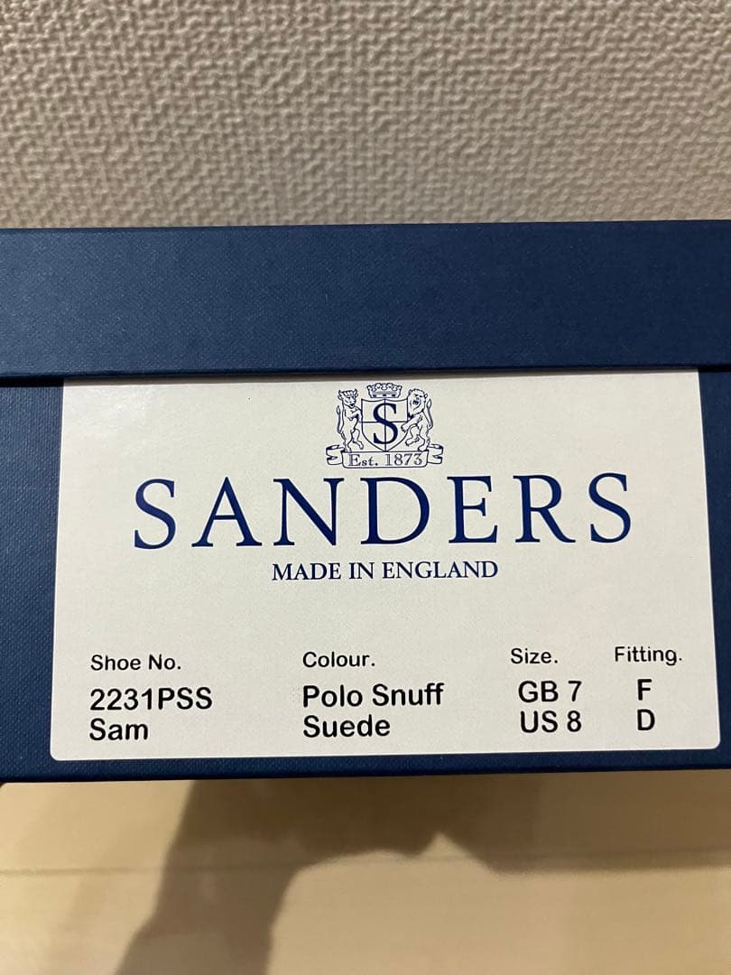 SANDERS ブリット チャッカ ブラック スエード GB7 US8/26cm