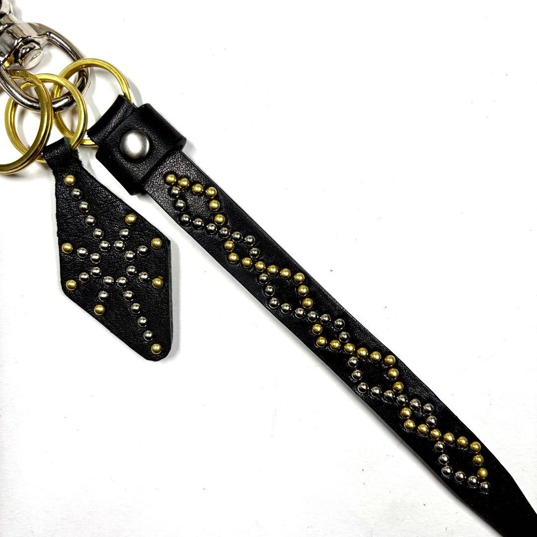 A【オーダーページ】レザースタッズキーホルダー 国産レザー