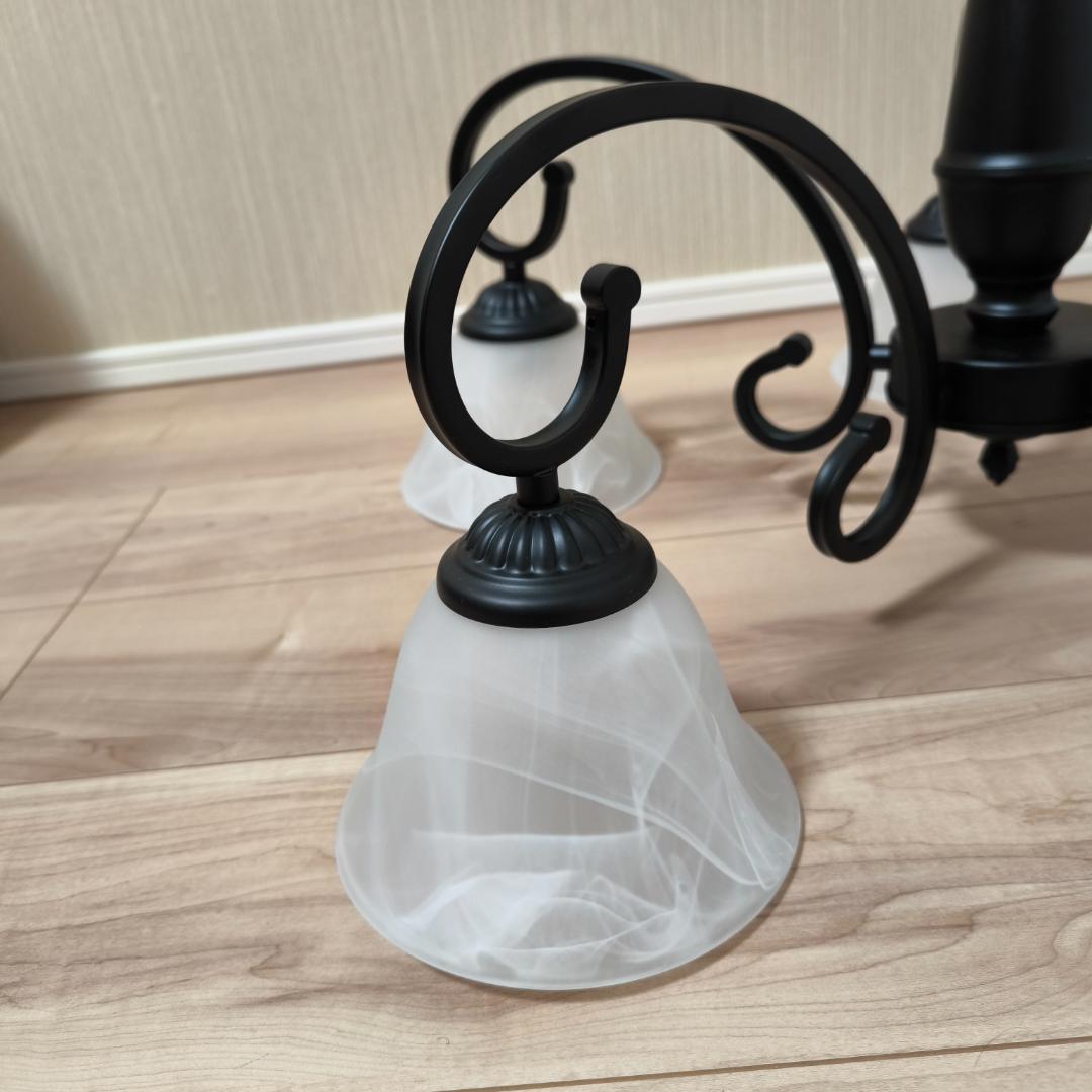 天井照明　シャンデリア　５灯　マッドブラック　クロティルド