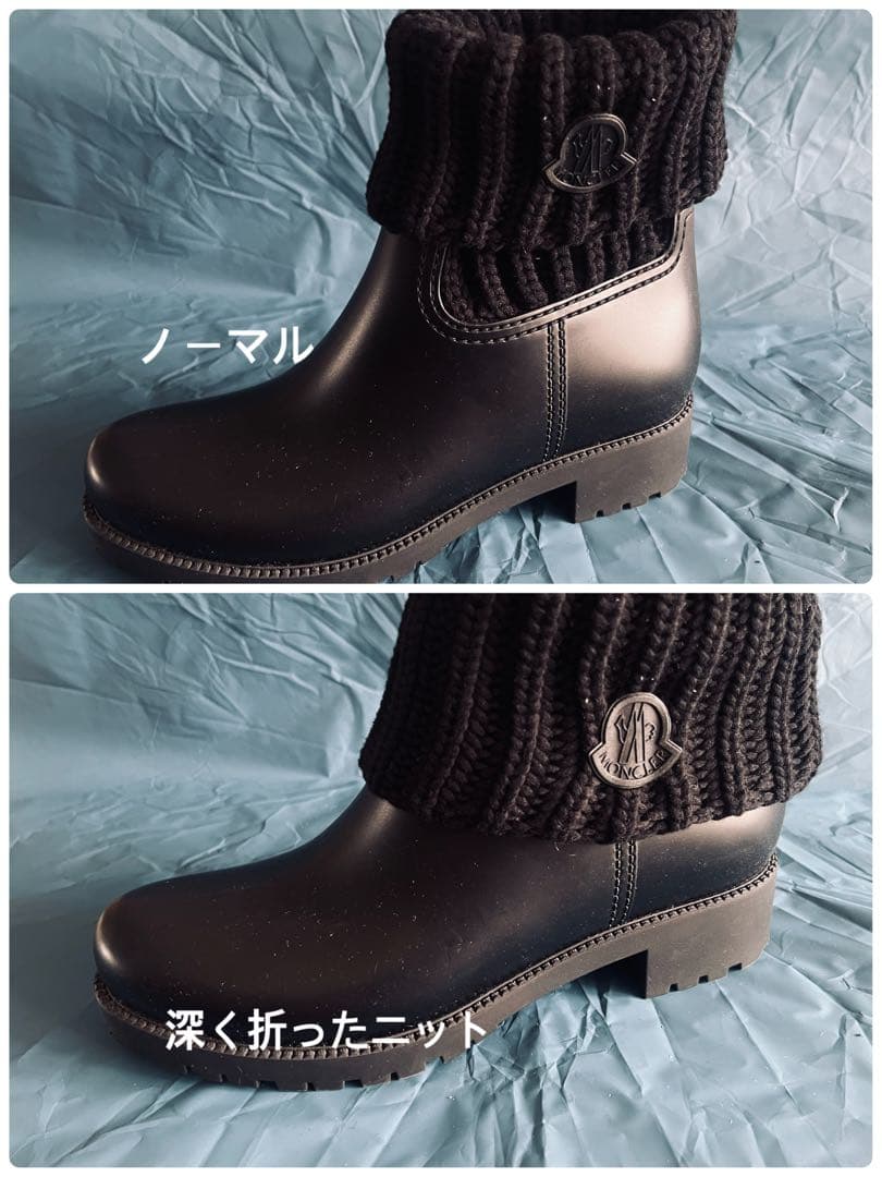 MONCLER モンクレール　ブラック レインブーツ GINETTE　新品　38
