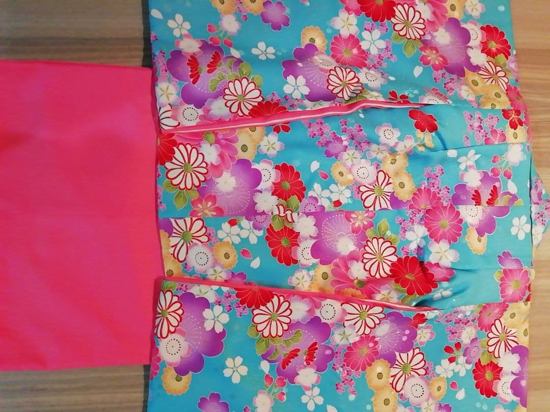 大幅値下げ‼️　七五三　被服 女の子　お宮参り　着物　水色　4点セット