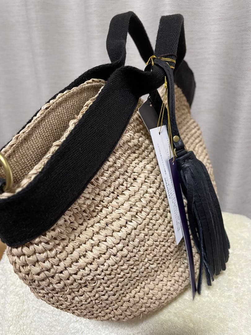 【新品未使用】VIOLAd'ORO（ヴィオラドーロ） ラフィアトートバッグ