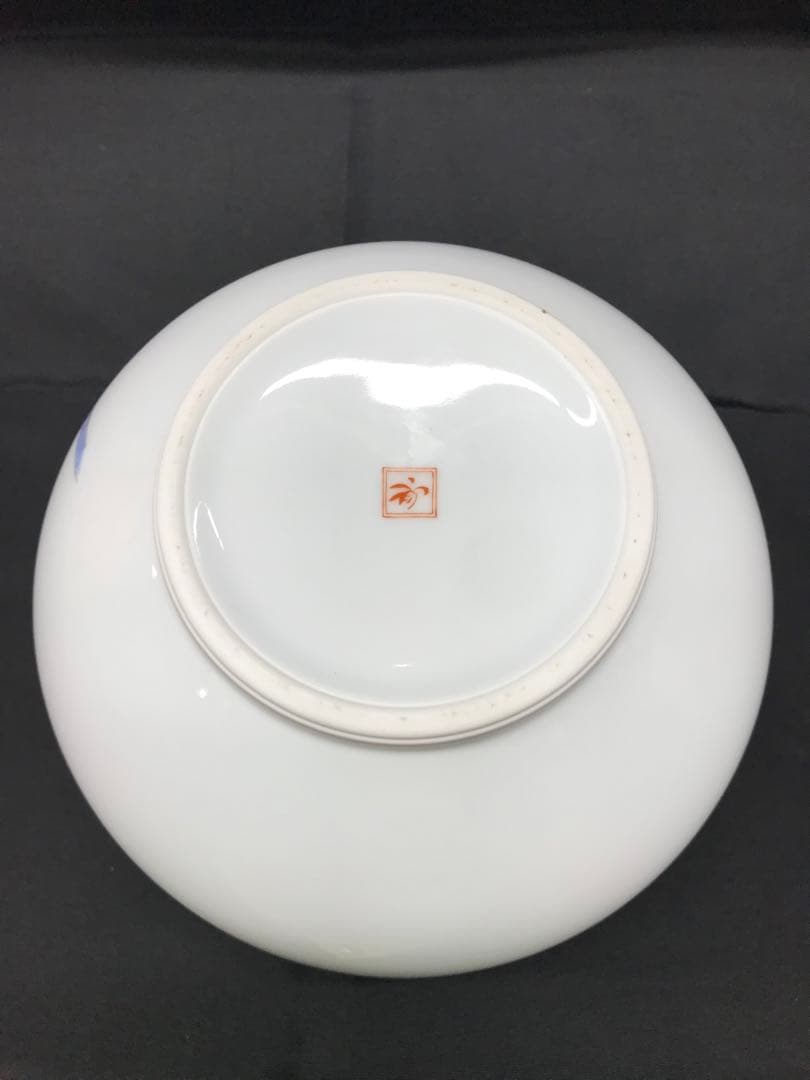 【美品】香蘭社　染錦模様　花瓶　フラワーベース