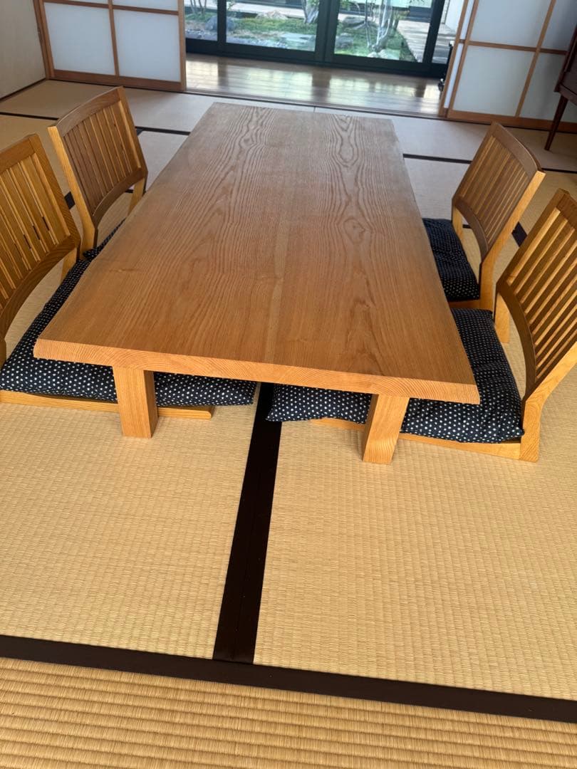 20万無垢材 モダン和室タモ材　フルオーダー　座卓※2月末奈良引き取り希望